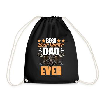 Best funny wild boar hunting humor for a - Drawstring Bag - black - Front