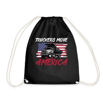 Chauffeur de camion - Truckers Move America - Sac de sport léger - noir - Devant