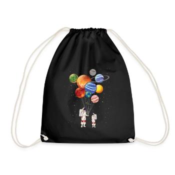 Planète Vaisseau spatial volant Spaceman Galaxy - Sac de sport léger - noir - Devant