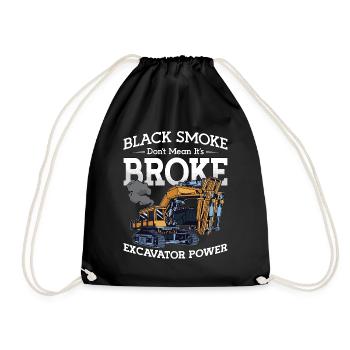 Excavators Excavator Driver Construction Worker Excavator Gift - Drawstring Bag - black - Front