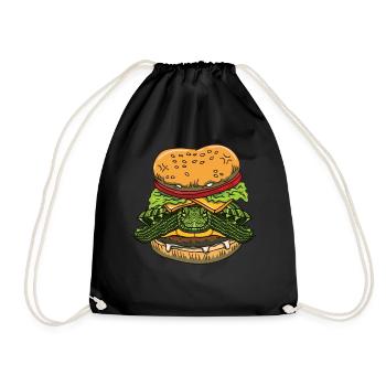 Drôle de Red Eared Slider Propriétaire Burger - Sac de sport léger - noir - Devant