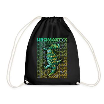 Uromastyx 80's Reptile Keeper Lizard Owner - Drawstring Bag - black - Front