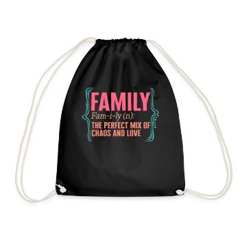 Familiendefinition Nomenhemd, Perfect Mix Chaos - Turnbeutel - Schwarz - Vorne