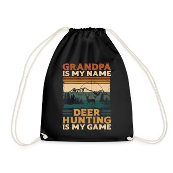 Buck Deer Hunting Hunter - Turnbeutel - Schwarz - Vorne