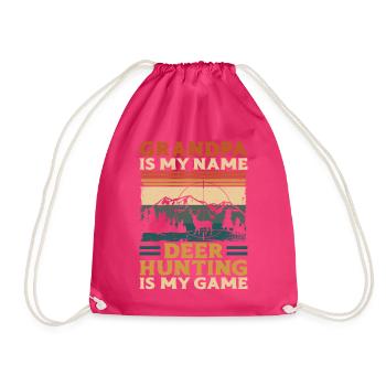Buck Deer Hunting Hunter - Drawstring Bag - fuchsia - Front