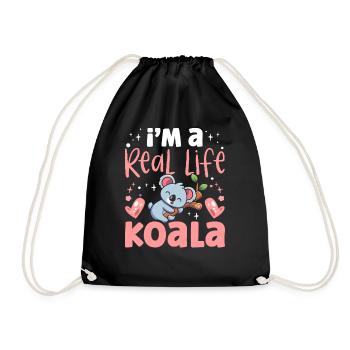 Je suis un vrai koala koala ours animal koalas doux - Sac de sport léger - noir - Devant