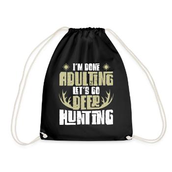 Buck Deer Hunting Hunter I'm Done - Turnbeutel - Schwarz - Vorne