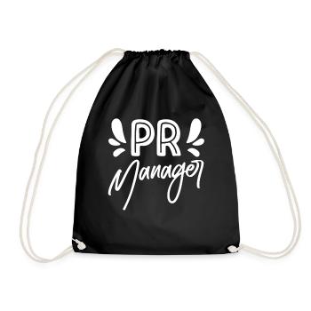 Pr Manager Job Beruf Public Relations - Turnbeutel - Schwarz - Vorne
