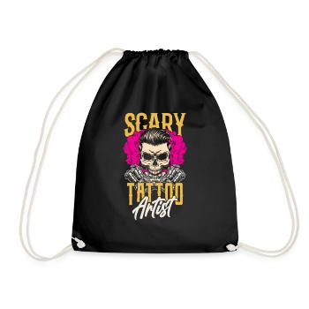 Effrayant Tatoueur Tatoueur Tatouage - Sac de sport léger - noir - Devant