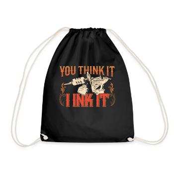 Tu penses que je l’encre Tatouage tatoueur - Sac de sport léger - noir - Devant