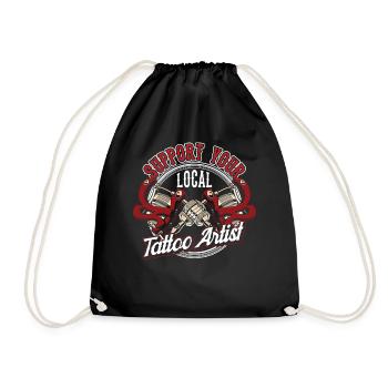 Soutenez votre tatoueur local tatoueur - Sac de sport léger - noir - Devant