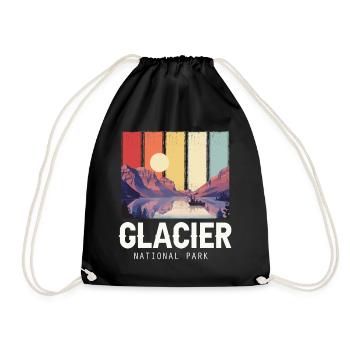 Glacier National Park Souvenir Montana Lac et Montagne - Sac de sport léger - noir - Devant