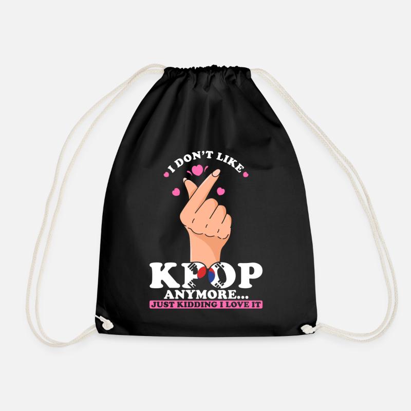 K-pop Ich Liebe K-pop - Turnbeutel - Schwarz