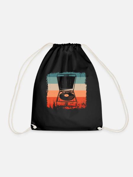 Vinyle Platine Rétro Vinyle - Sac de sport léger - noir