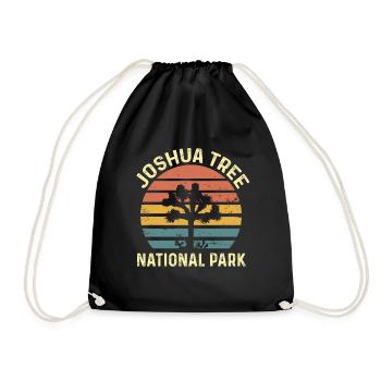 Kalifornien Nationalpark Joshua Tree Souvenir Wand - Turnbeutel - Schwarz - Vorne