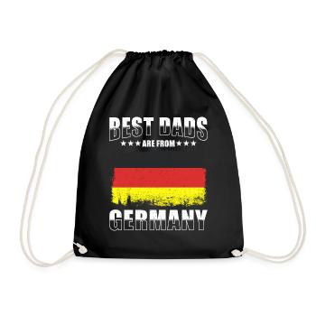 German Father The Best Fathers German Flag - Drawstring Bag - black - Front