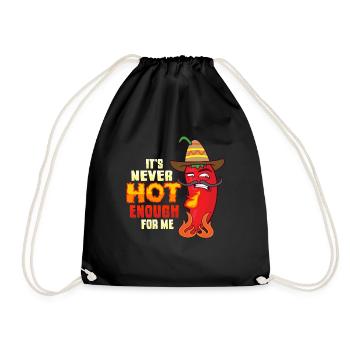 Mexikanisches Food Habanero-Chili-Liebhaber - Turnbeutel - Schwarz - Vorne