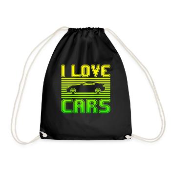 J’adore les voitures - Sac de sport léger - noir - Devant
