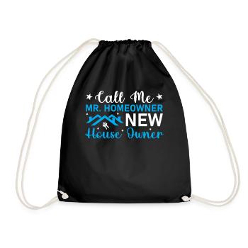 Housewarming Party - Call Me Mr. Homeowner New Hou - Drawstring Bag - black - Front