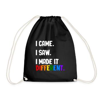 Autistic Autism Autism Awareness Day Asperger's Child - Drawstring Bag - black - Front
