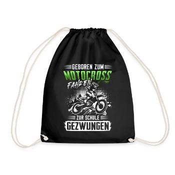 Motocross Enduro Offroad Dirt Bike Superbike Motor - Turnbeutel - Schwarz - Vorne