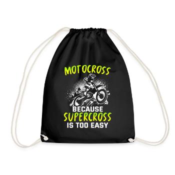 Motocross - Drawstring Bag - black - Front