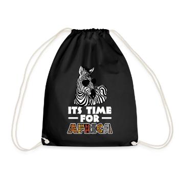 Tshirt zèbre en Afrique Horse Safari - Sac de sport léger - noir - Devant