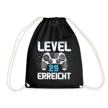 Level 29 Erreicht Gamer - Turnbeutel - Schwarz - Vorne