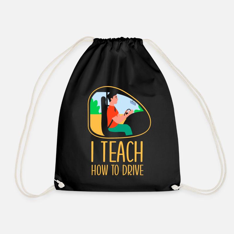I Bring Driving At Driving Instructor Driving School - Drawstring Bag - black