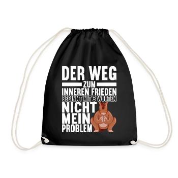 Lustige Sprüche Sarkasmus Yoga - Turnbeutel - Schwarz - Vorne