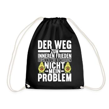 Lustige Sprüche Sarkasmus Yoga - Turnbeutel - Schwarz - Vorne
