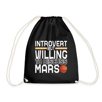 Mars Planet - Drawstring Bag - black - Front