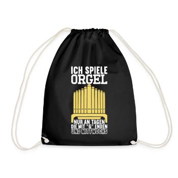 Orgel Organist - Turnbeutel - Schwarz - Vorne