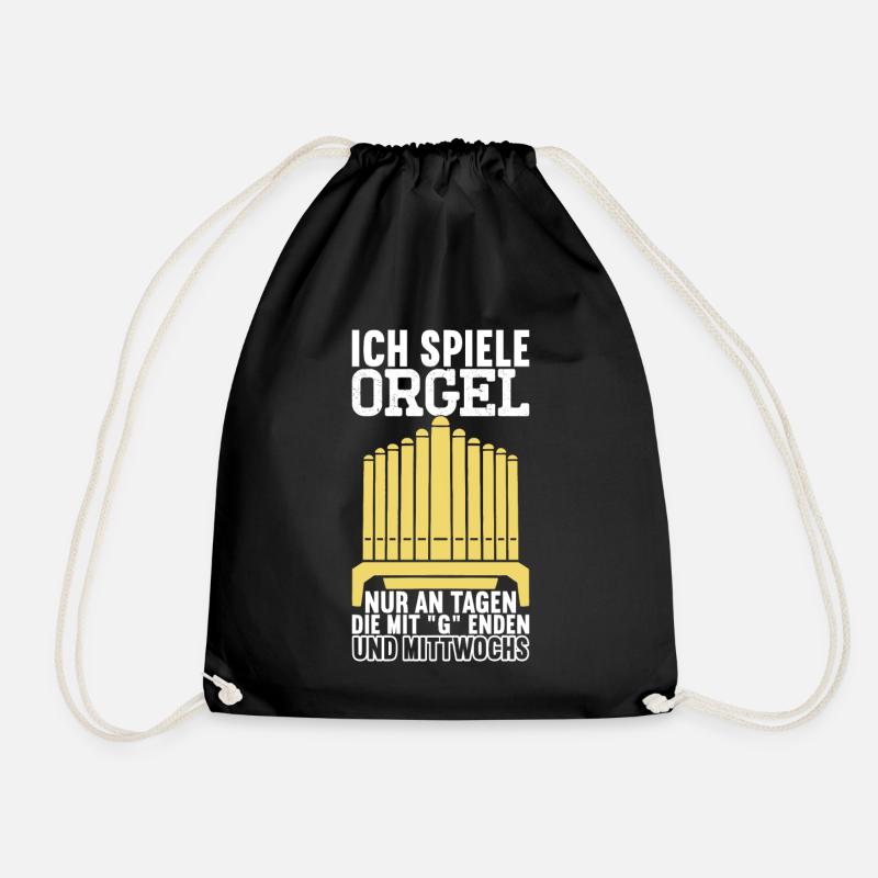 Orgel Organist - Turnbeutel - Schwarz