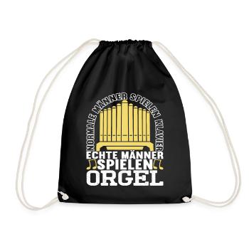 Orgel Organist - Turnbeutel - Schwarz - Vorne