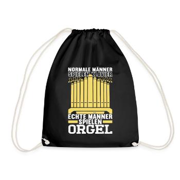Orgel Organist - Turnbeutel - Schwarz - Vorne