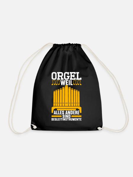 Orgel Organist - Turnbeutel - Schwarz