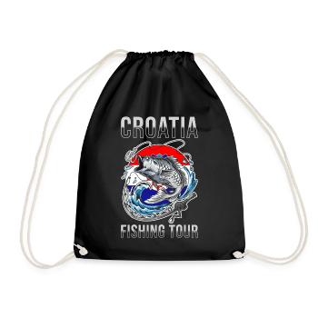 Tour de pêche Croatie - Sac de sport léger - noir - Devant