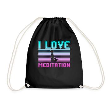 J’adore la méditation - Sac de sport léger - noir - Devant