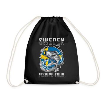 Tour de pêche Suède - Sac de sport léger - noir - Devant
