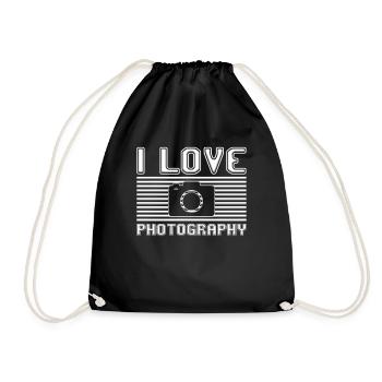I love photography - Turnbeutel - Schwarz - Vorne