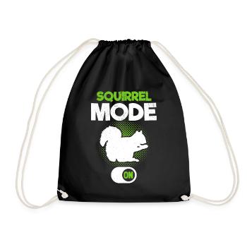 Mode écureuil sur écureuil, drôle - Sac de sport léger - noir - Devant
