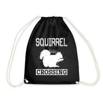 Écureuil à l’écureuil, drôle - Sac de sport léger - noir - Devant
