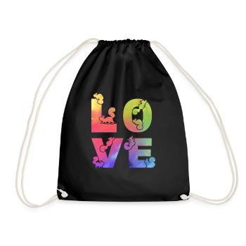 Squirrel Love Squirrels Cute Squirrel - Drawstring Bag - black - Front