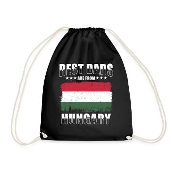 Hungarian Father Hungary Papa - Drawstring Bag - black - Front