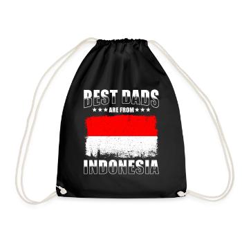 Indonesian father - Drawstring Bag - black - Front