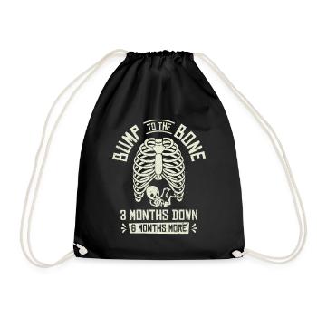 Pregnancy Halloween Bump To The Bone Maternity - Drawstring Bag - black - Front