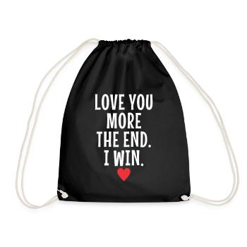 Je t’aime plus à la fin je gagne la Saint-Valentin - Sac de sport léger - noir - Devant