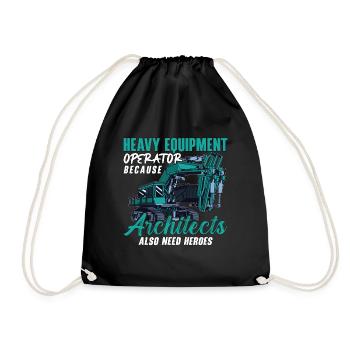 Excavatrices Excavatrice Conducteur Ouvrier De la construction Cadeau - Sac de sport léger - noir - Devant