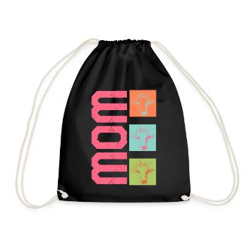 Chemise de maman de vache, cadeau de fête des mères drôle d’amoureux de la vache - Sac de sport léger - noir - Devant